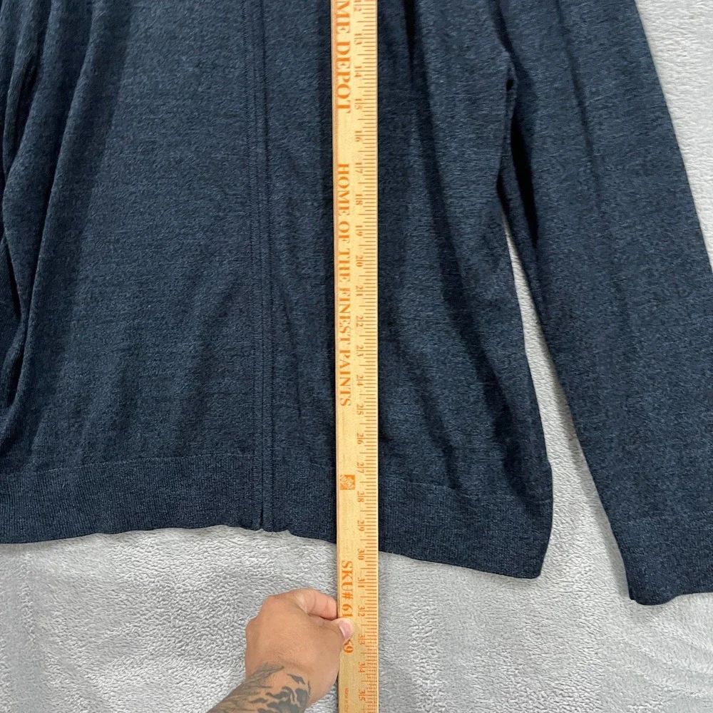 Banana Republic Mens Merino Wool Blend‎ Full Zip Cardigan Sweater XL Preppy